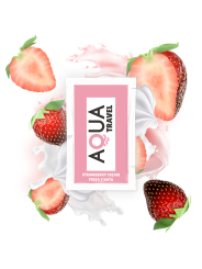 AQUA TRAVEL LUBRICANTE BASE AGUA SABOR FRESA Y NATA 6 ML