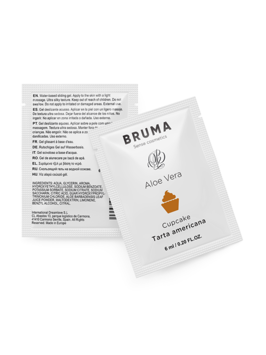 BRUMA 6 ML GEL DESLIZANTE CON ALOE VERA SABOR A TARTA AMERICANA