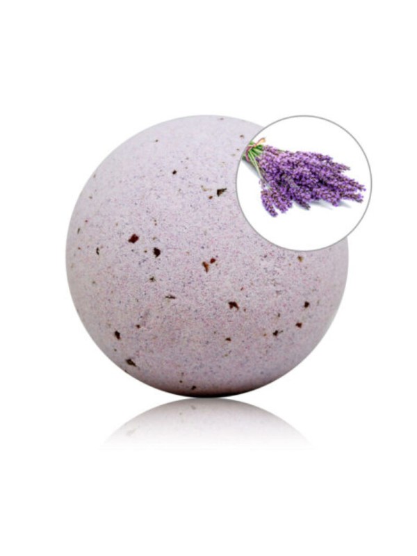 TALOKA BOMBA DE BANO CON AROMA LAVANDA Y PETALOS DE ROSA