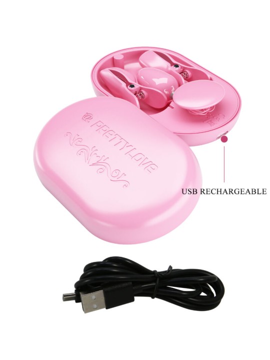 PRETTY LOVE SURPRISE BOX PINZAS ELECTRO ESTIMULACION ROSA