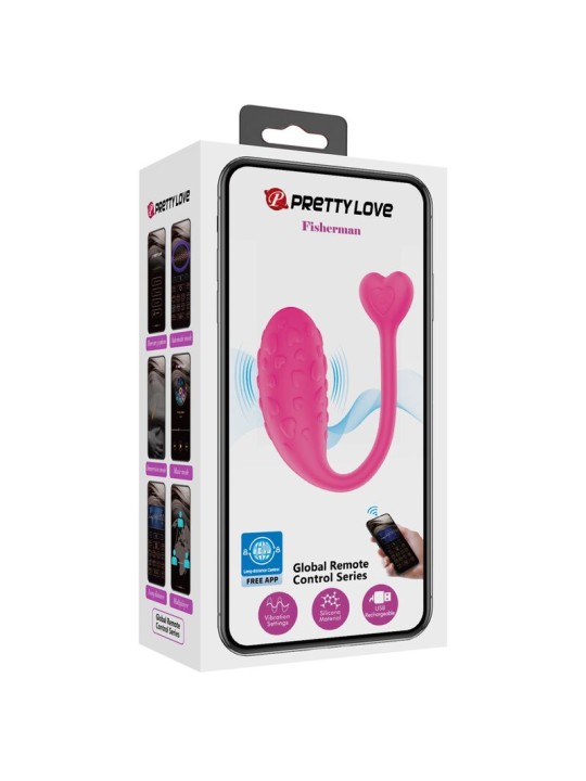 PRETTY LOVE HUEVO VIBRADOR PESCADOR ROSA CONTROLADO POR APP