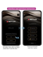 PRETTY LOVE HECTOR VIBRADOR ELECTROSHOCK POR CONTROL POR APP LILA