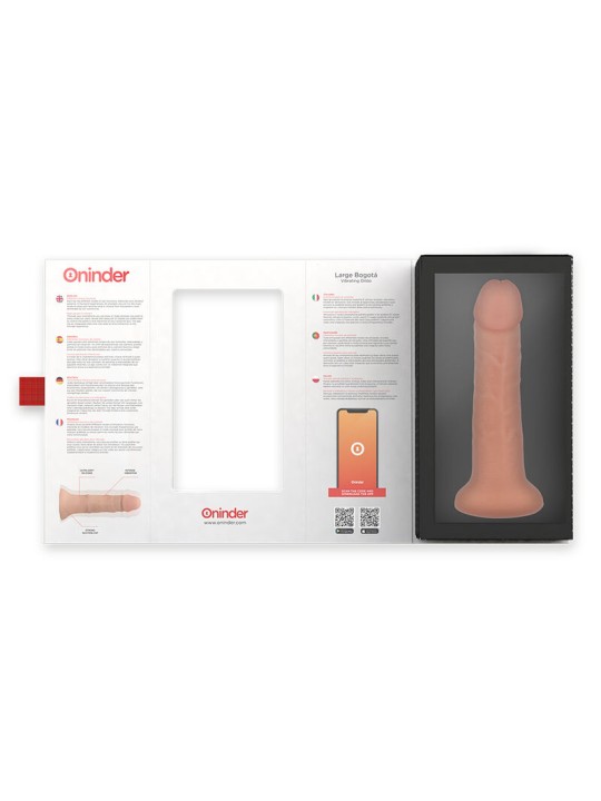 ONINDER LARGE BOGOTA DILDO VIBRADOR 9 VELOCIDADES NATURAL 22 CM O 45 CM APP GRATUITA