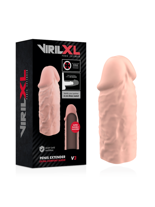 VIRILXL EXTENSION DE PENE LIQUID SILICONE V3 NATURAL