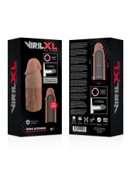 VIRILXL EXTENSION DE PENE LIQUID SILICONE V3 MARRON