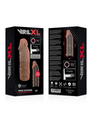 VIRILXL EXTENSION DE PENE LIQUID SILICONE V5 MARRON
