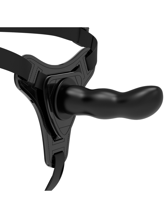 FETISH SUBMISSIVE HARNESS SILICONA NEGRO G SPOT 16 CM