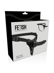 FETISH SUBMISSIVE HARNESS SILICONA NEGRO REALISTIC 16 CM