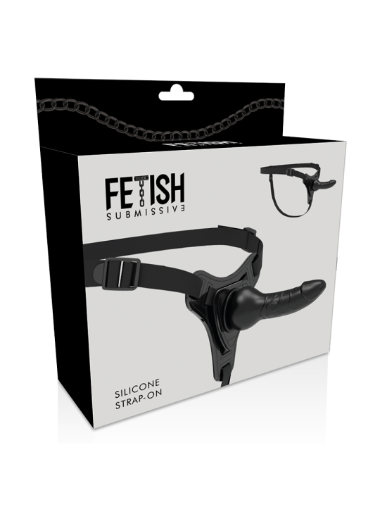 FETISH SUBMISSIVE HARNESS SILICONA NEGRO REALISTIC 16 CM
