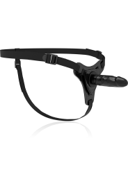 FETISH SUBMISSIVE HARNESS SILICONA NEGRO REALISTIC 15 CM