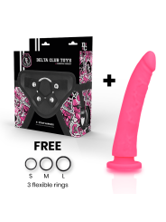 DELTA CLUB TOYS ARNES DILDO ROSA SILICONA MEDICA 17 CM O 3 CM