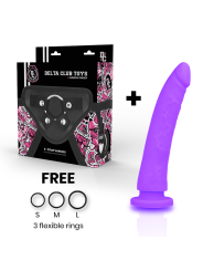 DELTA CLUB TOYS ARNES DILDO LILA SILICONA MEDICA 17 CM O 3 CM