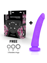 DELTA CLUB TOYS ARNES DILDO LILA SILICONA MEDICA 20 CM O 4 CM