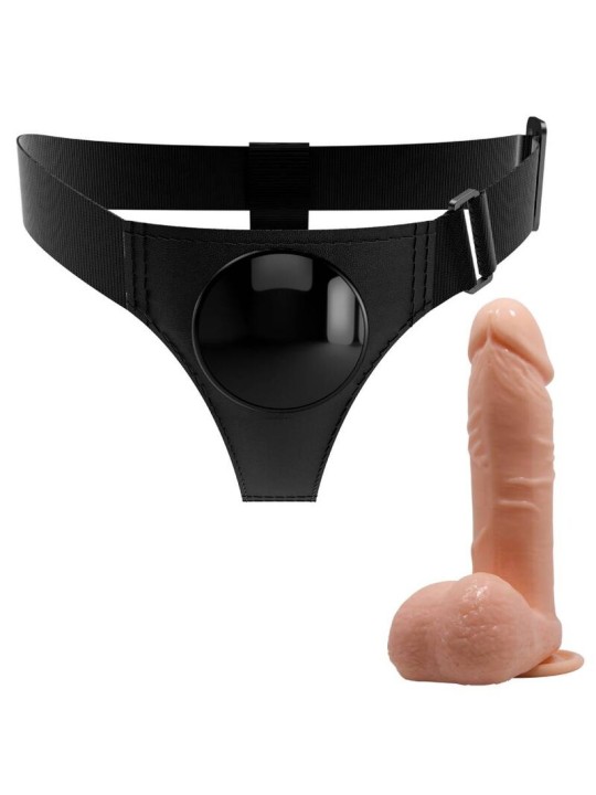 PRETTY LOVE HARNESS BRIEFS ARNES UNIVERSAL CON DILDO TOM 20 CM NATURAL