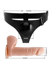 PRETTY LOVE HARNESS BRIEFS ARNES UNIVERSAL CON DILDO TOM 20 CM NATURAL