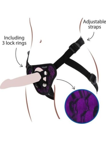 GET REAL STRAP ON LACE HARNES MORADO