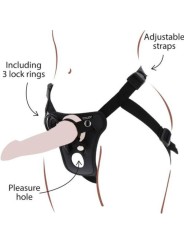 GET REAL STRAP ON PLEASURE HARNES NEGRO