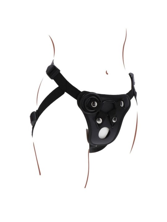 GET REAL STRAP ON PLEASURE HARNES NEGRO