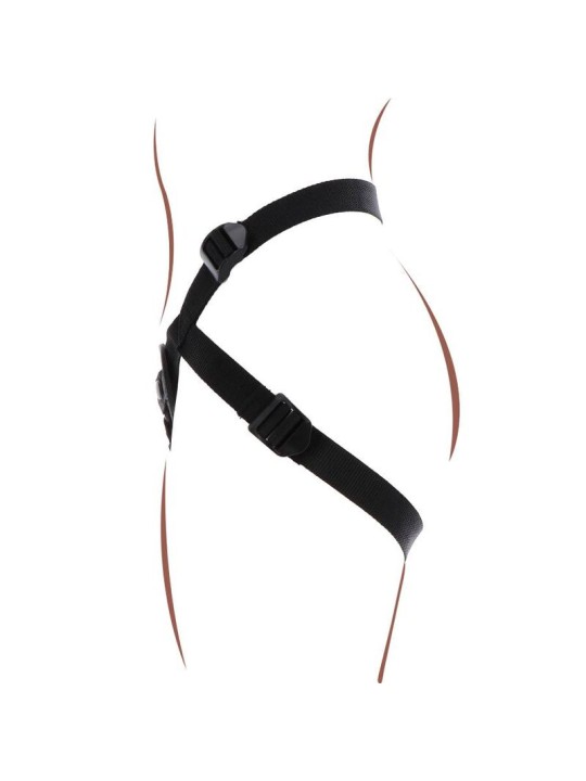 GET REAL STRAP ON PLEASURE HARNES NEGRO