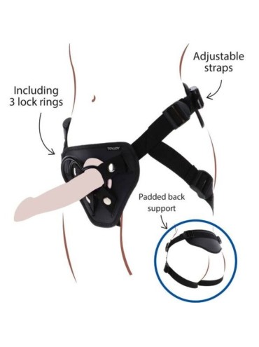 GET REAL STRAP ON DELUXE HARNES NEGRO