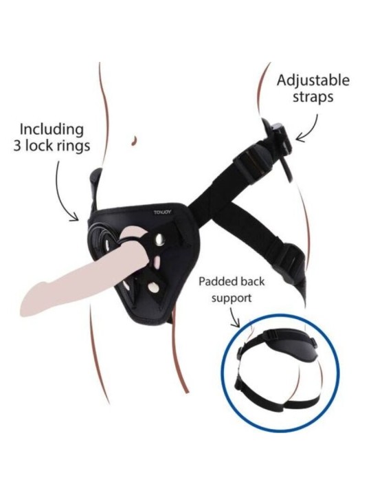 GET REAL STRAP ON DELUXE HARNES NEGRO