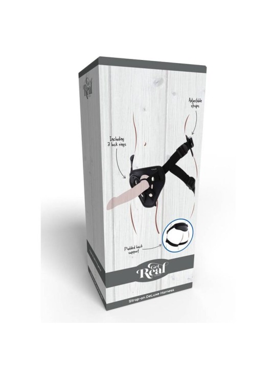 GET REAL STRAP ON DELUXE HARNES NEGRO