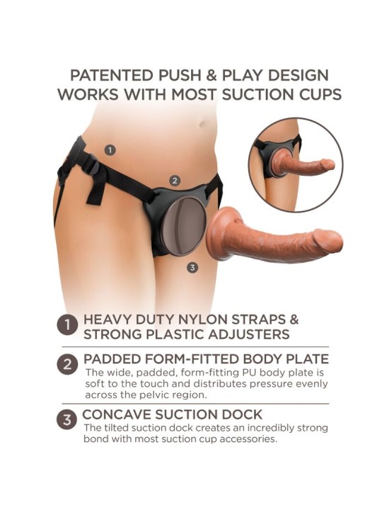 KING COCK ELITE ARNES AJUSTABLE CONFORTABLE CON DILDO 178 CM