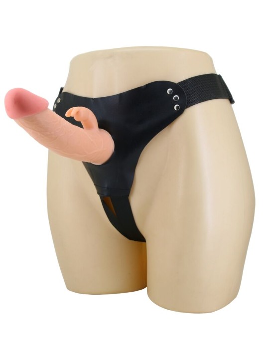 PRETTY LOVE MAVIS HARNESS BRIEFS UNIVERSAL CON DILDO 19 CM NATURAL