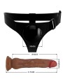 PRETTY LOVE KYTON HARNESS BRIEFS UNIVERSAL CON DILDO SQUIRTING 19 CM MULATO