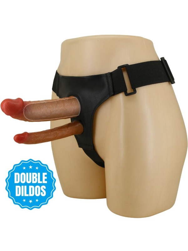 PRETTY LOVE KEAVEN HARNESS BRIEFS UNIVERSAL COMFORTABLE DOBLE DILDO