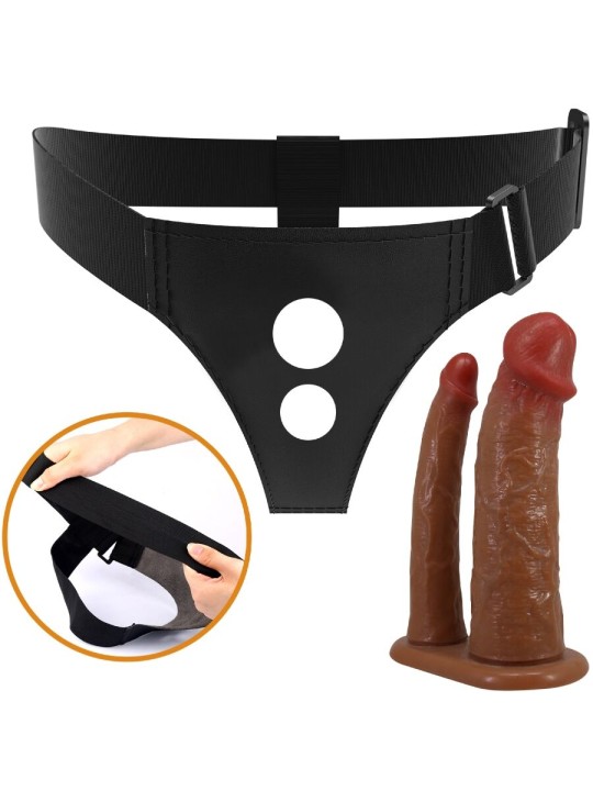 PRETTY LOVE KEAVEN HARNESS BRIEFS UNIVERSAL COMFORTABLE DOBLE DILDO