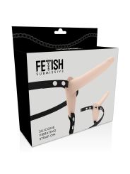 FETISH SUBMISSIVE HARNESS VIBRADOR SILICONA FLESH 15 CM