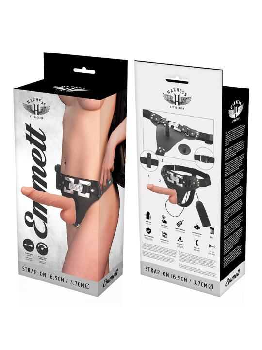 HARNESS ATTRACTION ARNES EMMETT REALISTICO VIBRADOR 165 CM O 37 CM