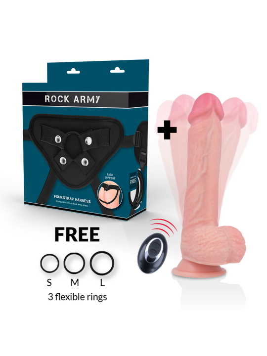 ROCKARMY ARNES LIQUID SILICONE VIBRADOR CONTROL REMOTO PREMIUM APACHE 205 CM O 462 CM