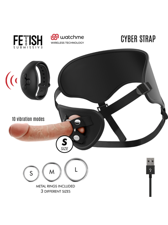 FETISH SUBMISSIVE CYBER STRAP ARNES CON DILDO CONTROL REMOTO TECNOLOGIA WATCHME S