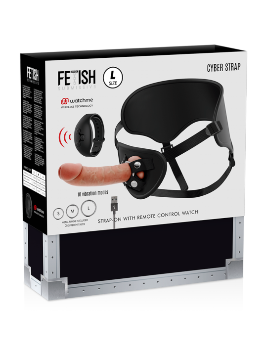 FETISH SUBMISSIVE CYBER STRAP ARNES CON DILDO CONTROL REMOTO TECNOLOGIA WATCHME L