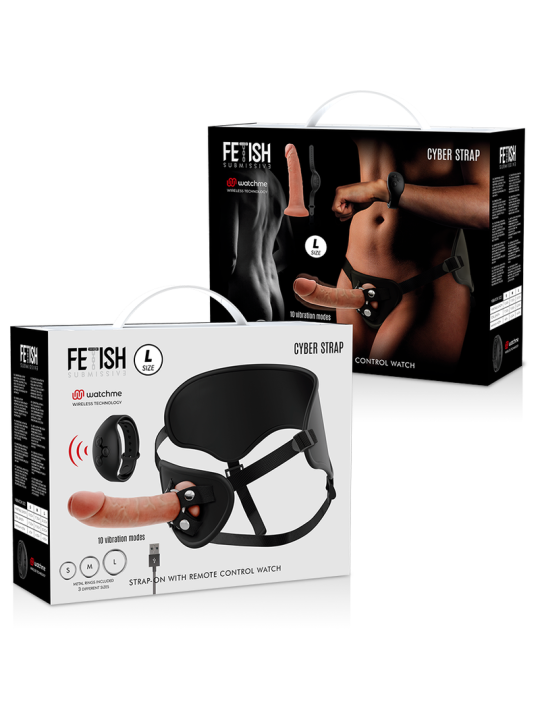 FETISH SUBMISSIVE CYBER STRAP ARNES CON DILDO CONTROL REMOTO TECNOLOGIA WATCHME L