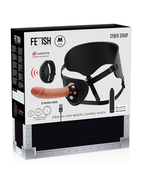 FETISH SUBMISSIVE CYBER STRAP ARNES CON DILDO Y BALA CONTROL REMOTO TECNOLOGIA WATCHME M