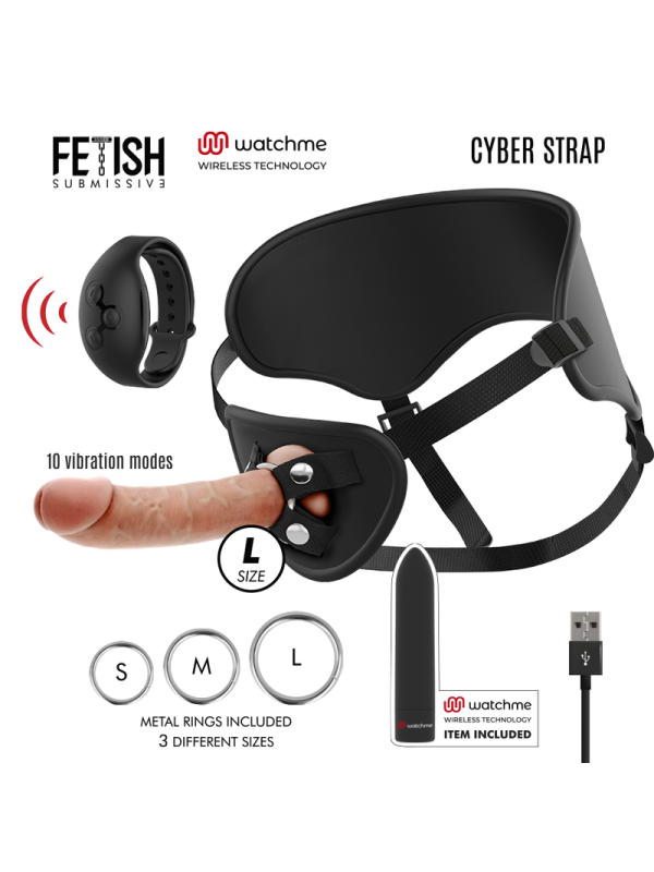 FETISH SUBMISSIVE CYBER STRAP ARNES CON DILDO Y BALA CONTROL REMOTO TECNOLOGIA WATCHME L