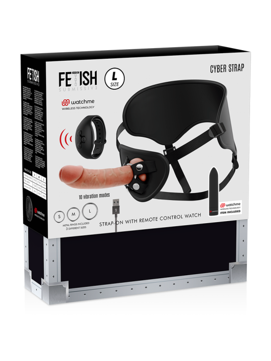 FETISH SUBMISSIVE CYBER STRAP ARNES CON DILDO Y BALA CONTROL REMOTO TECNOLOGIA WATCHME L