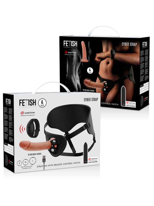 FETISH SUBMISSIVE CYBER STRAP ARNES CON DILDO Y BALA CONTROL REMOTO TECNOLOGIA WATCHME L