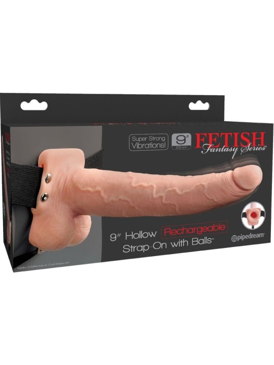 FETISH FANTASY SERIES ARNES AJUSTABLE PENE REALISTICO CON TESTICULOS RECARGABLE Y VIBRADOR 23 CM