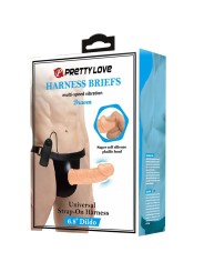 PRETTY LOVE HARNESS BRIEFS CON VIBRACION DILDO INCLUIDO