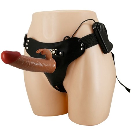 PRETTY LOVE MARION HARNESS BRIEFS UNIVERSAL CON DILDO VIBRACION 19 CM MULATO
