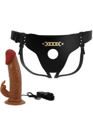 PRETTY LOVE MARION HARNESS BRIEFS UNIVERSAL CON DILDO VIBRACION 19 CM MULATO