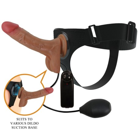 PRETTY LOVE HARNESS BRIEFS UNIVERSAL CON DILDO VIBRACION Y SQUIRTING 155 CM MULATO