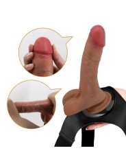 PRETTY LOVE HARNESS BRIEFS UNIVERSAL CON DILDO VIBRACION Y SQUIRTING 155 CM MULATO