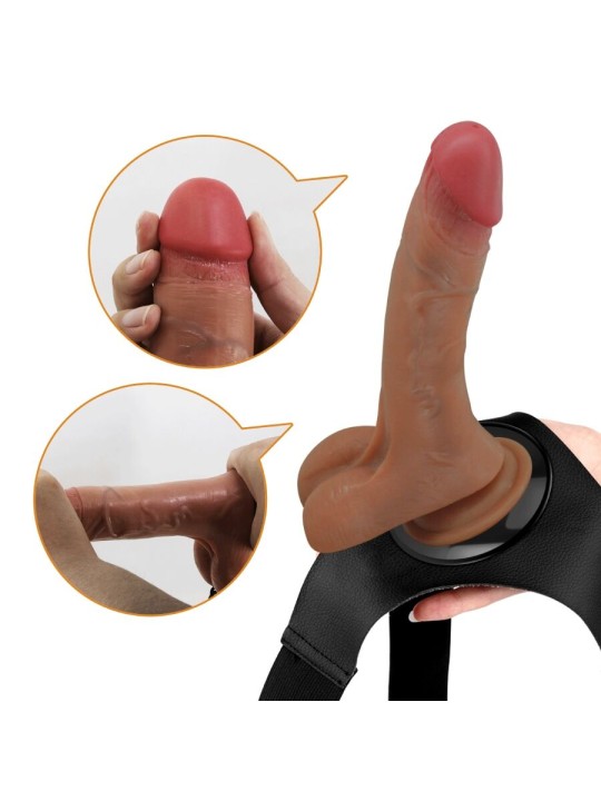 PRETTY LOVE HARNESS BRIEFS UNIVERSAL CON DILDO VIBRACION Y SQUIRTING 155 CM MULATO