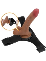 PRETTY LOVE HARNESS BRIEFS UNIVERSAL CON DILDO VIBRACION Y SQUIRTING 155 CM MULATO