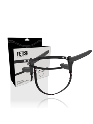 FETISH SUBMISSIVE HARNESS DOBLE PENETRACION NEGRO